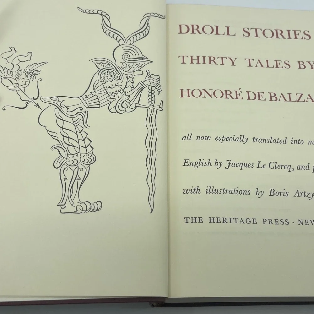 Honoré de Balzac Droll Stories & Slip Case The Heritage‎ Press 1939